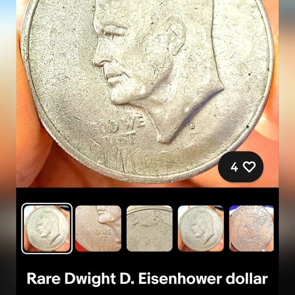 Rare Dwight D. Eisenhower Dollar Coin - Picture 1 of 1